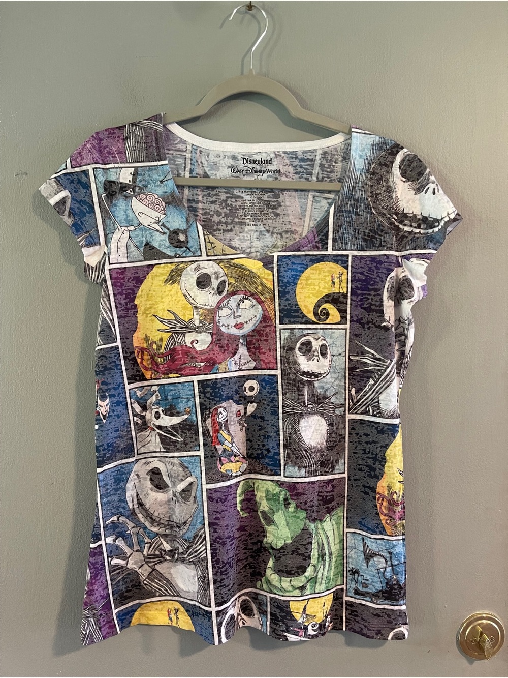 Disney Tim Burton’s Nightmare Before Christmas Jack Sally T-Shirt Size S